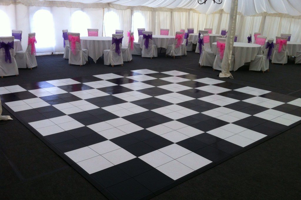 pvc black and white dance floor