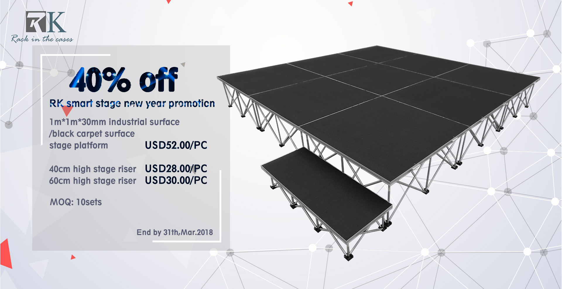 portable stage on sale promotion