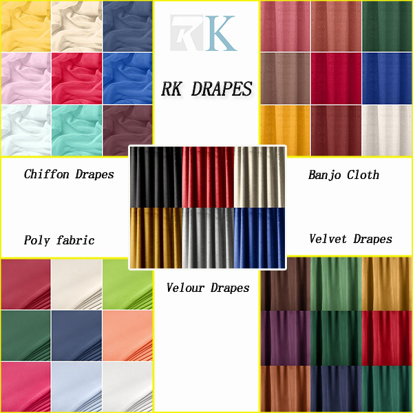 RK All drapes type,wedding drapes