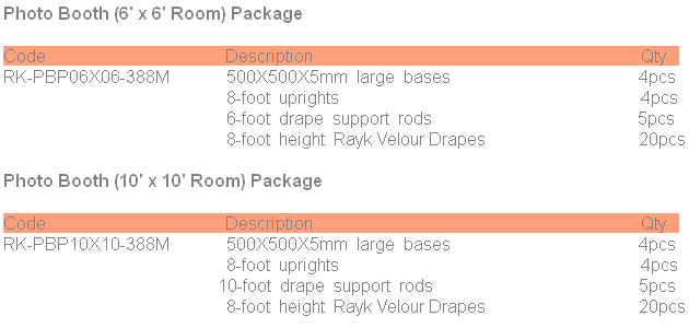 photo booth size