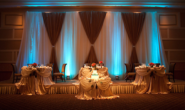 pipe and drape wedding backdrop