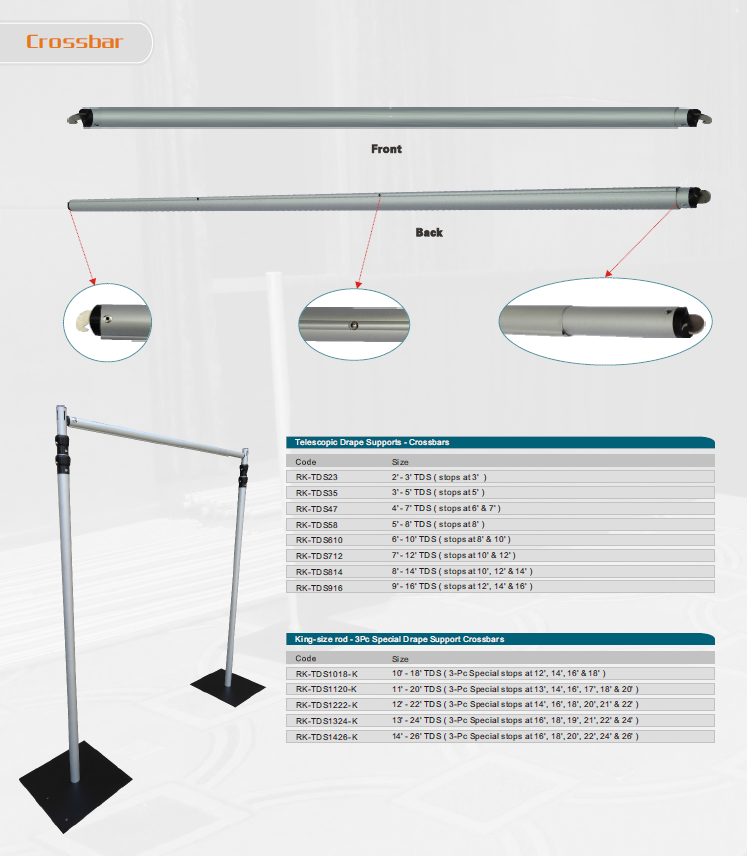 pipe and drape crossabar