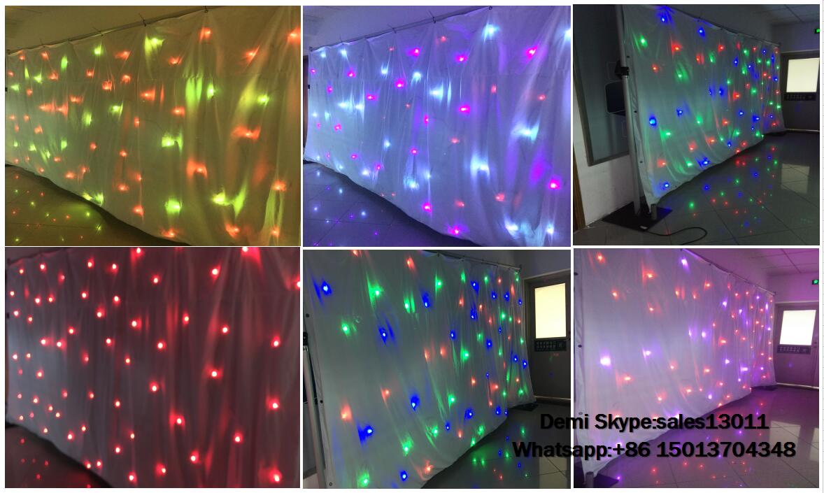 RGB star curtain backdrop