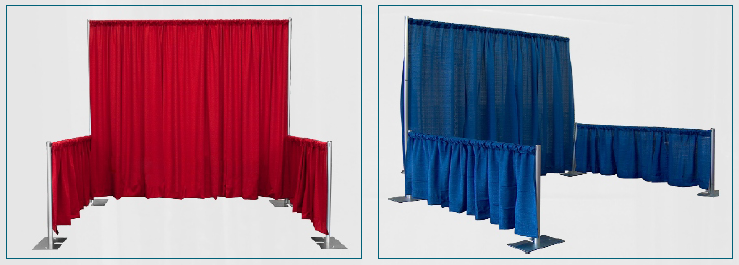 pipe and drape trade show booth