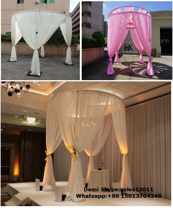 round pipe and drape wedding tent