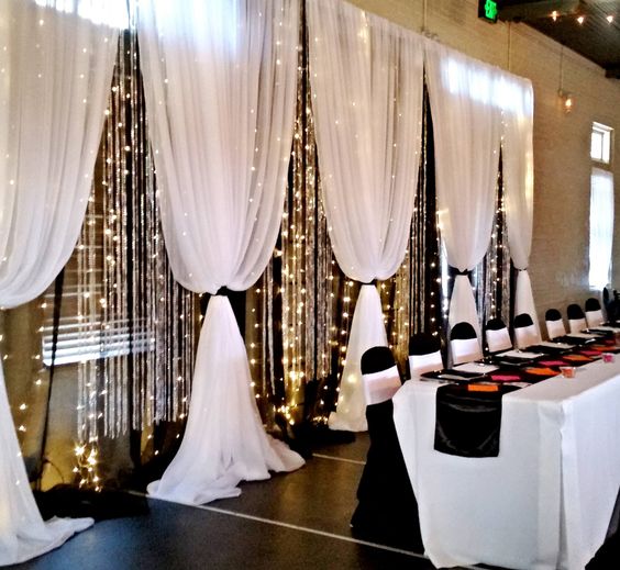 pipe and drape led light backdrop curtain