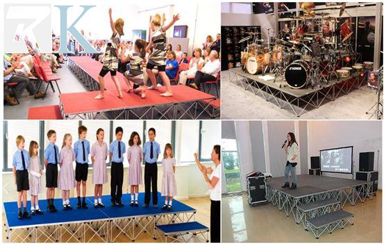 fashion show stage truss and pipe drape design