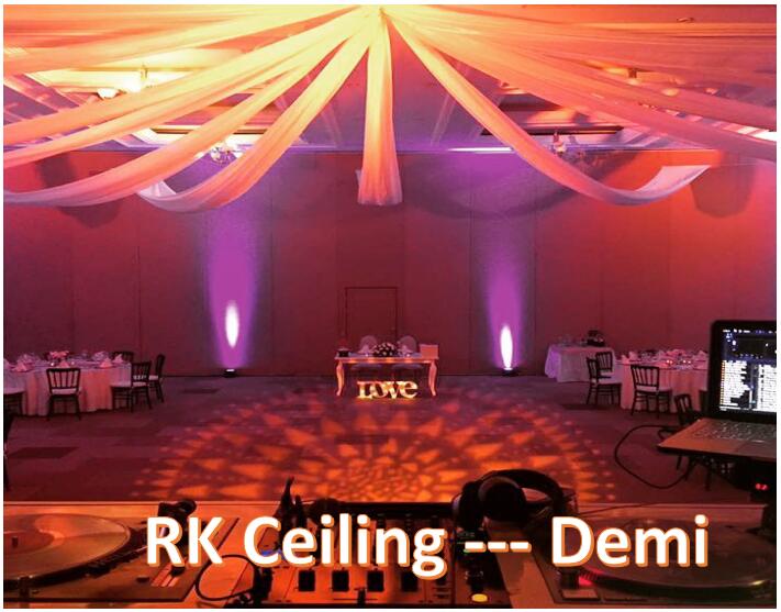 indoor events ceiling fabric drapery