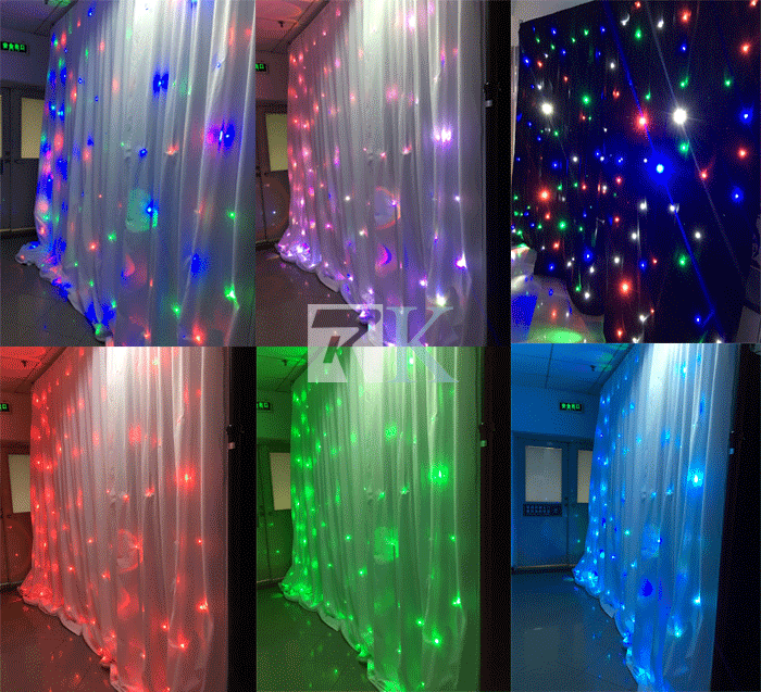 pipe and drape booth led star curtain